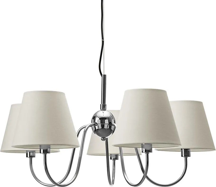 ByRydens 4202720-6510 - Lustră pe cablu LYNF 5xE14/8W/230V crom/alb
