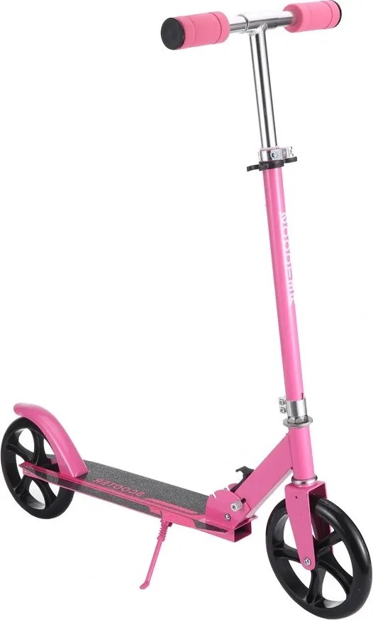 Trotineta copii si adolescenti NOVOKIDS™ Fusion EVO PRO, Maxim 100 kg, Functie Super Brake, Maner reglabil pe inaltime, Diametru roata 200 mm, Roz