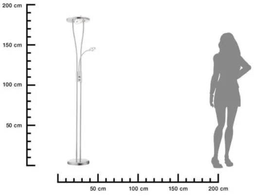 Lampadar LED dimabil HELIA LED/16,8W/230V + 2xLED/3,8W Leuchten Direkt 11778-55