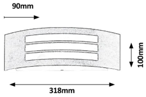 Rabalux 8511 - Aplica de perete exterior ROMA 1xE27/14W/230V IP44