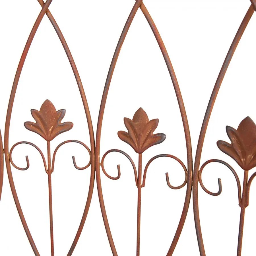 Foisor de gradina cu banca, maro, din metal, aspect vintage