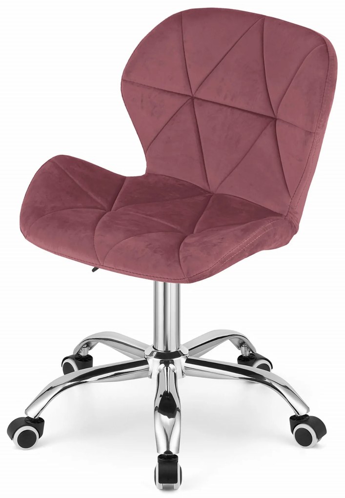 Scaun de birou AVOLA VELVET roz inchis