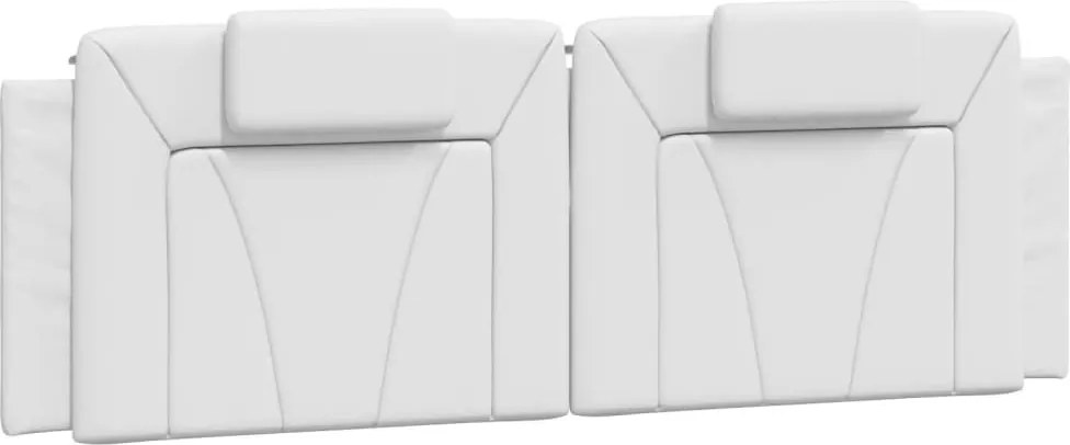 vidaXL Pernă pentru tăblie pat, Viana, alb, 160 cm, piele artificială