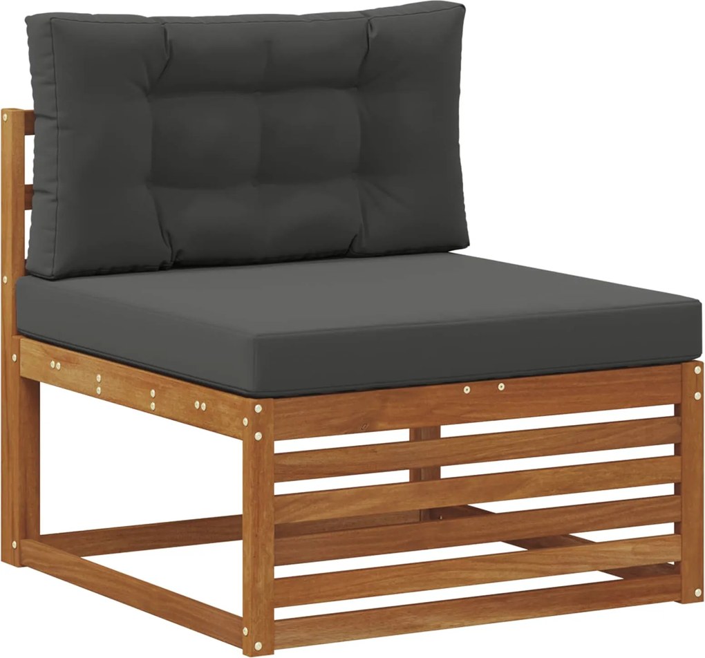 vidaXL Canapea centrală pentru exterior Lemn Solid de Acacia natural