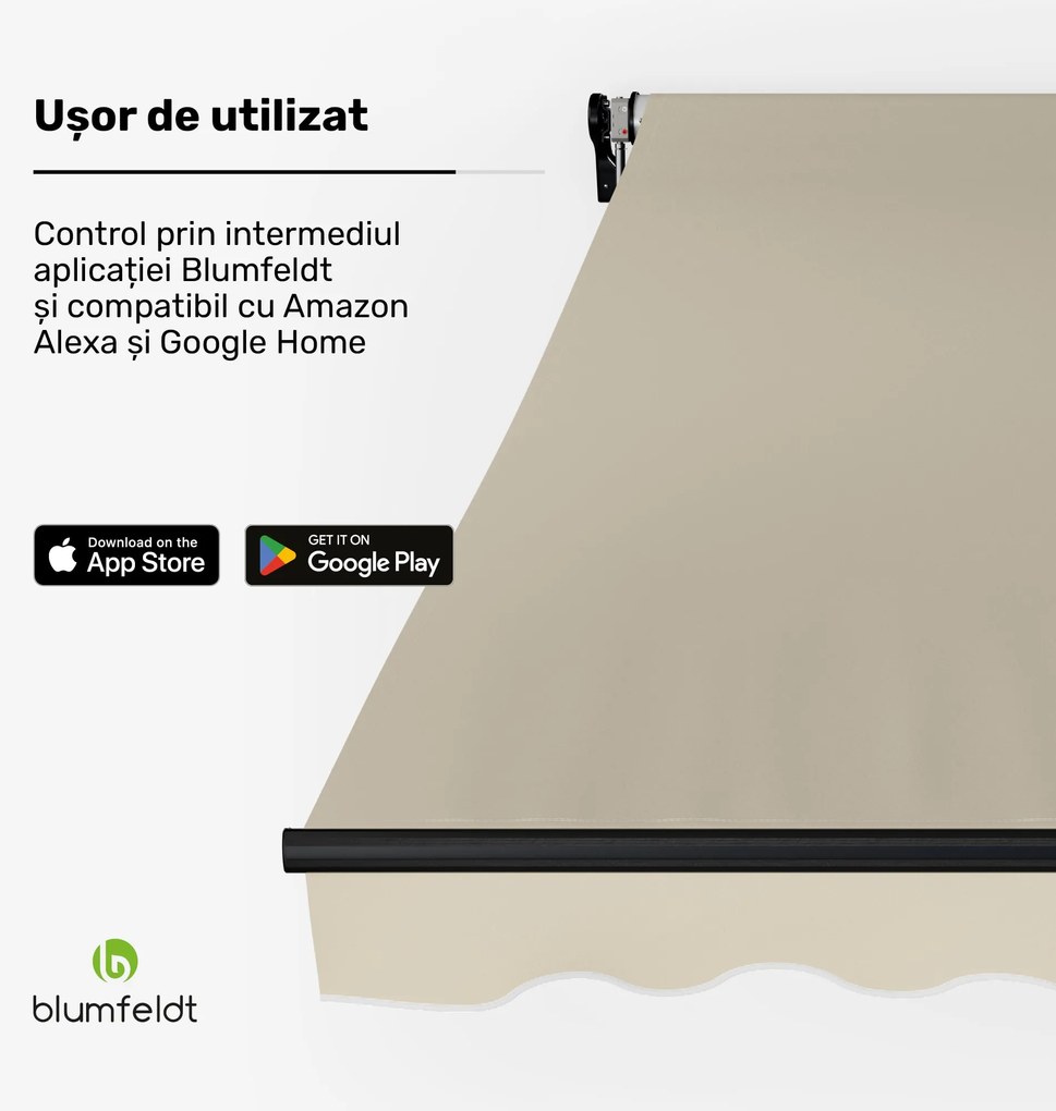 Copertină CloudShade, Control inteligent, Protecție UV, Montaj pe perete