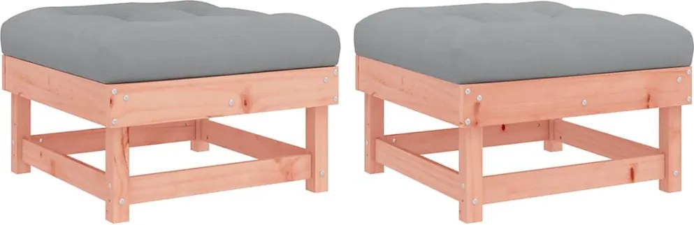 vidaXL Taburete de grădină cu perne, 2 buc., lemn masiv douglas