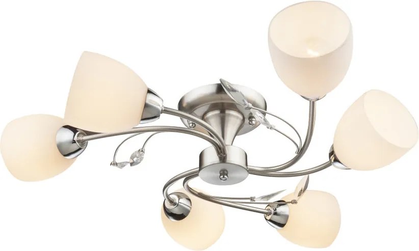 Globo SINGU 60215-6D plafoniere  nichel mat   6 x E14 max. 40w   IP20