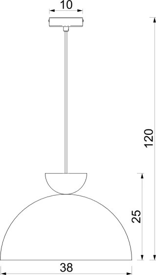 Lustră suspendată pe cablu NEVIS, 1xE27/15W/230V, diametru 38 cm, crem