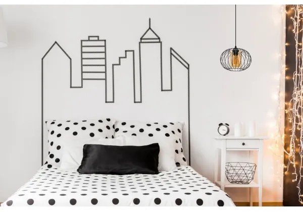 Lustră pe cablu CORRINI 1xE27/60W/230V d. 25 cm negru/bej