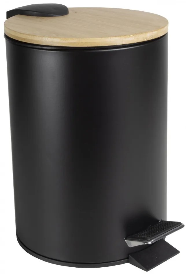 Cos de gunoi cu pedala 3L, negru, Scandic