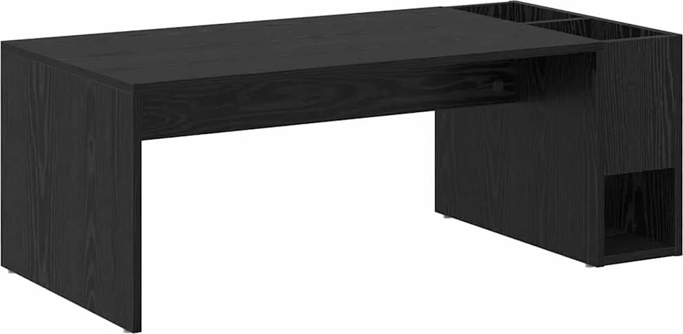 vidaXL Masă de cafea Stejar Negru 101,5 x 50 x 37 cm Lemn compozit