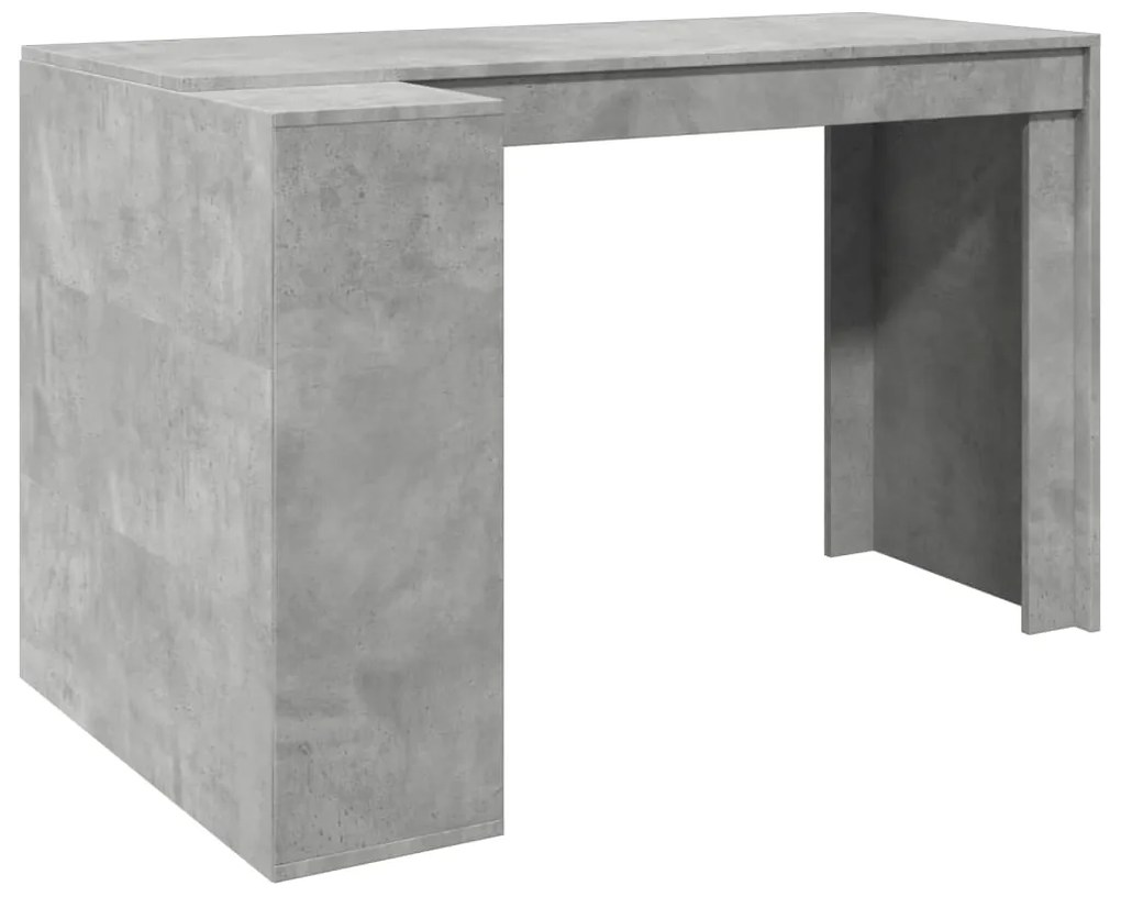 847985 vidaXL Birou, gri beton, 123,5x73,5x75 cm, lemn prelucrat