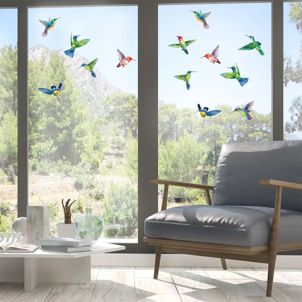 Autocolante pentru geam 20 buc. 40x60 cm Hummingbirds – Ambiance