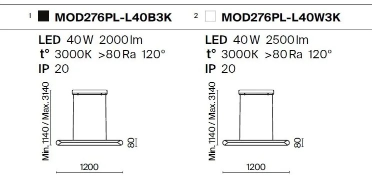 Lustra LED suspendata stil minimalist modern Motion alb