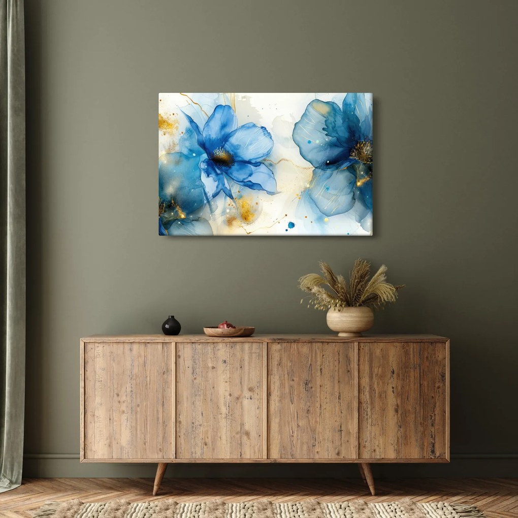 Tablou - Floral, pictură cu cerneală (90x60 cm)