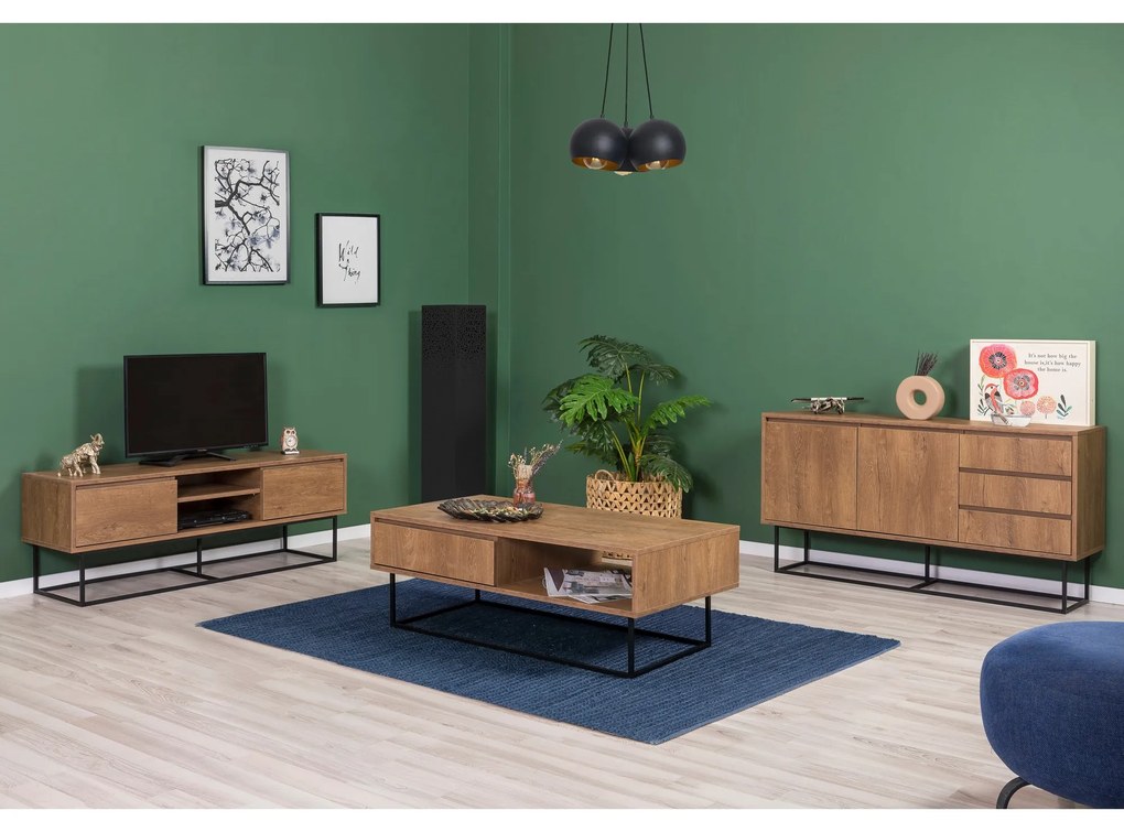 Mobilier living Lexuna 1 (Nuc + Negru). 1089046