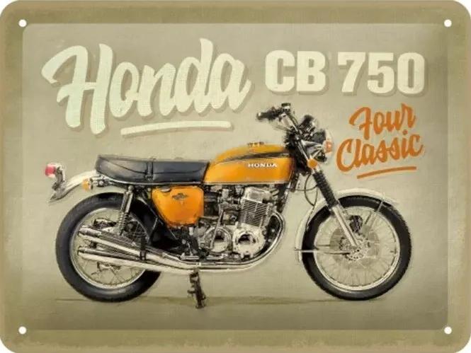 Placă metalică Honda MC CB750 Four Classic, (20 x 15 cm)