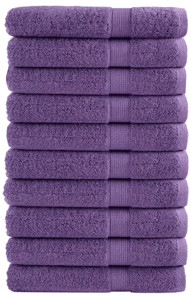 vidaXL Prosoape de saună premium SOLUND 10 buc. violet 80x200cm 600gsm