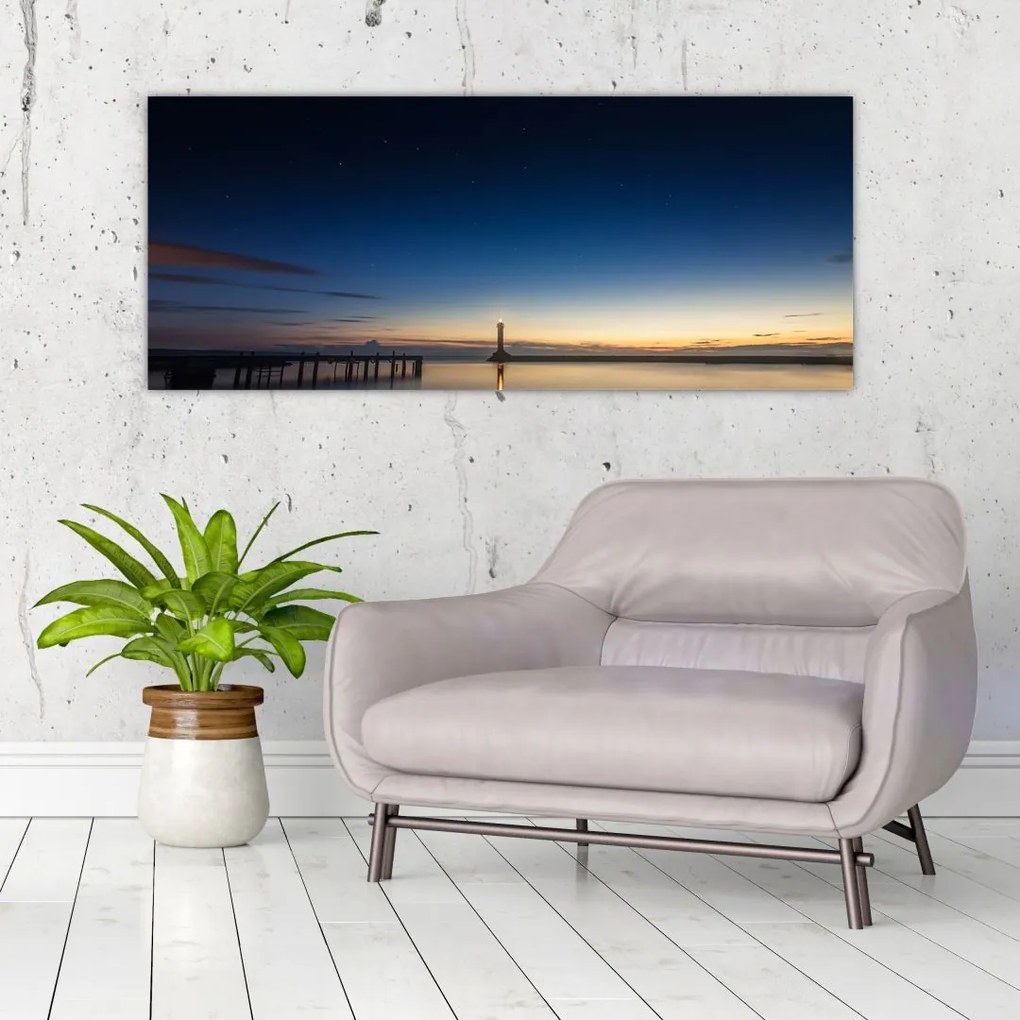 Tablou - Far în zare (120x50 cm)