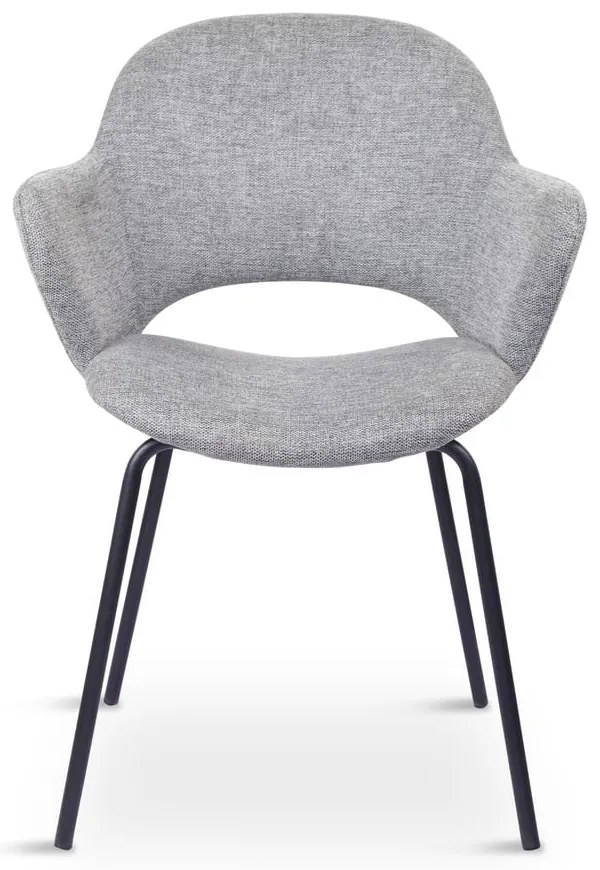 Set de scaune de sufragerie gri deschis 2 buc. tapițat Rowley – Unique Furniture