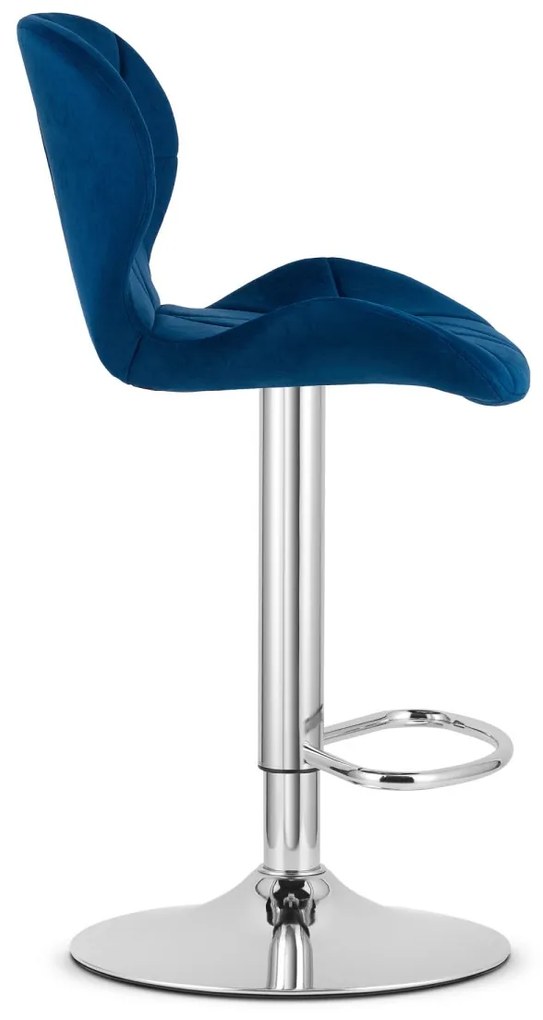 Scaun de bar WEST VELVET, albastra