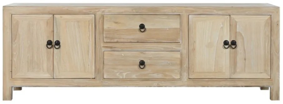 Comoda TV, natur, din lemn de ulm reciclat, Elowen
