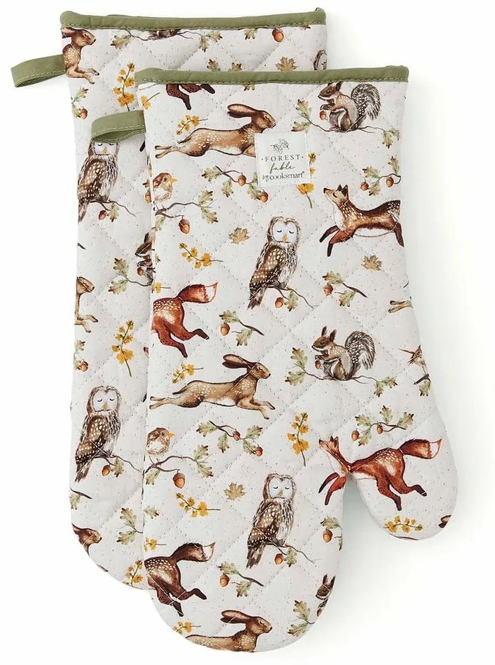 Set de mănuși de bucătărie 2 buc. din bumbac Forest Fable – Cooksmart ®