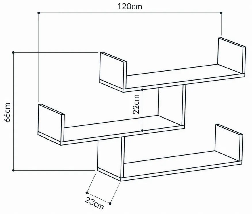 Etajeră Tibet Antracit