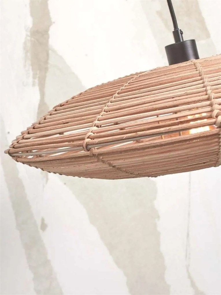Lampadar eco din bambus cu ratan Tanami L white/disc, nat