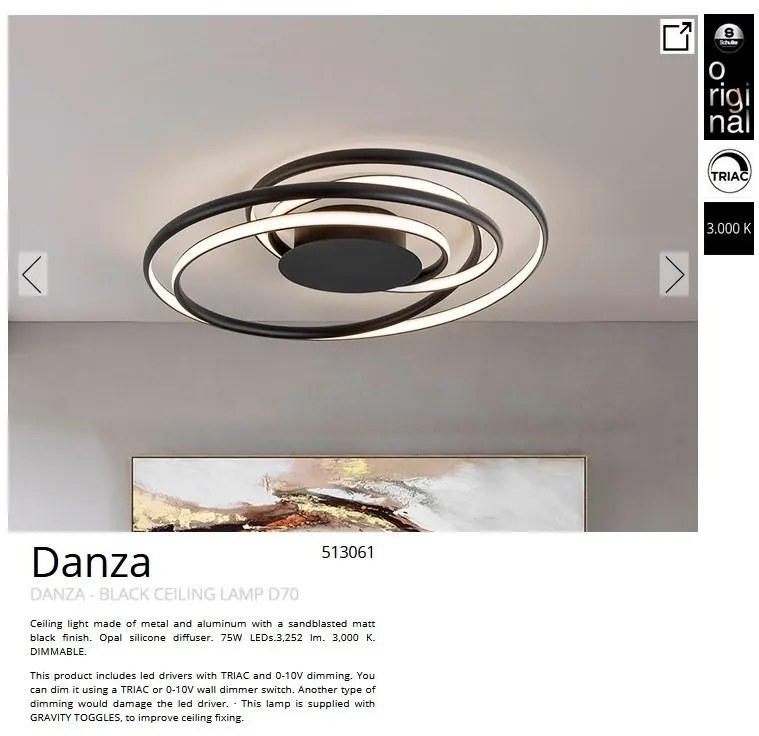 Plafoniera LED design modern circular Danza