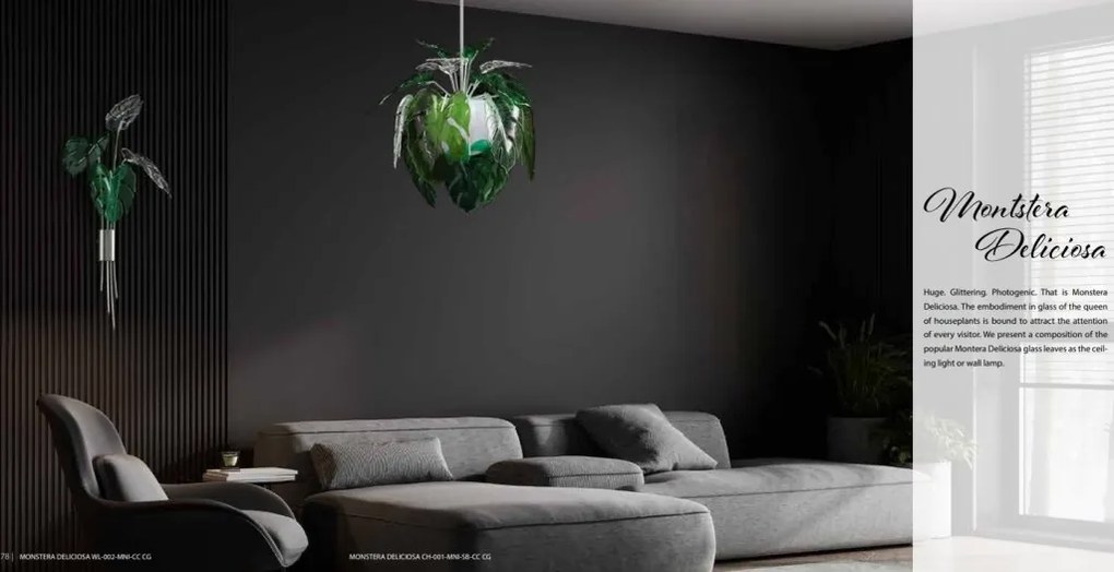 Aplica de perete moderna design frunze MONSTERA DELICIOSA