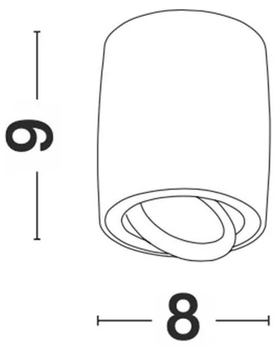 Spot aplicat tavan directionabil GOZZANO alb