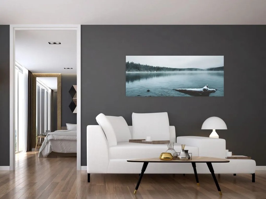 Tablou - lacul nordic înghețat (120x50 cm)
