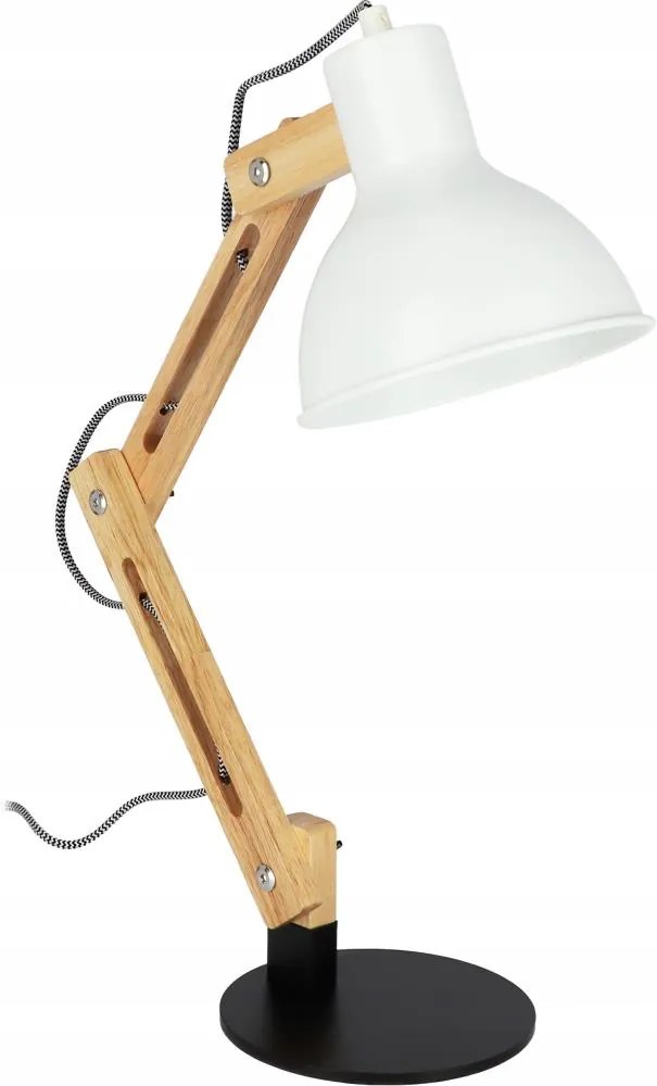 Lampă de masă 1xE27/40W/230V albă/neagră