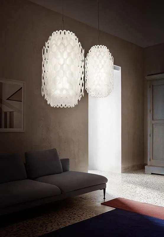 Lustra design Art Deco realizata manual Chantal Small White