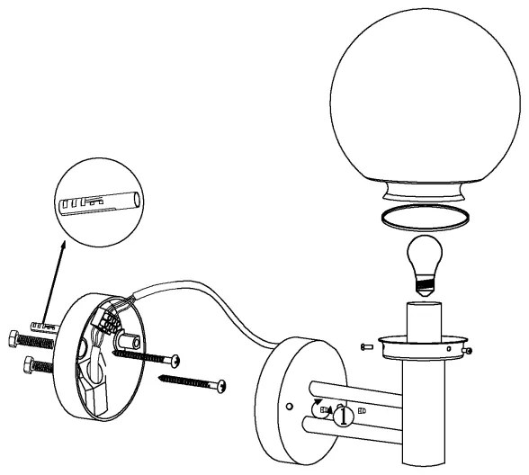 Eglo 30205 - Corp de iluminat exterior NISIA E27/60W/230V