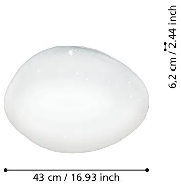 Eglo 900128 - Plafonieră LED RGBW dimabilă SILERAS-Z LED/21,6W/230V