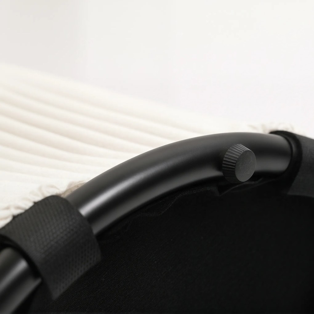 HOMCOM Pouf de depozitare 32 L, pouf pentru salon din catifea călită cu capac greutate maximă 120 kg, pentru hol, cameră, salon, bej | Aosom Romania