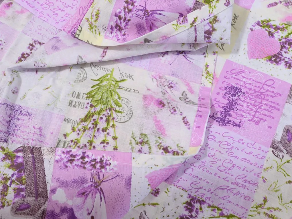 Lenjerie de pat din bumbac LAVENDER mov, plic hotel Dimensiune lenjerie de pat: 70 x 90 cm | 140 x 200 cm