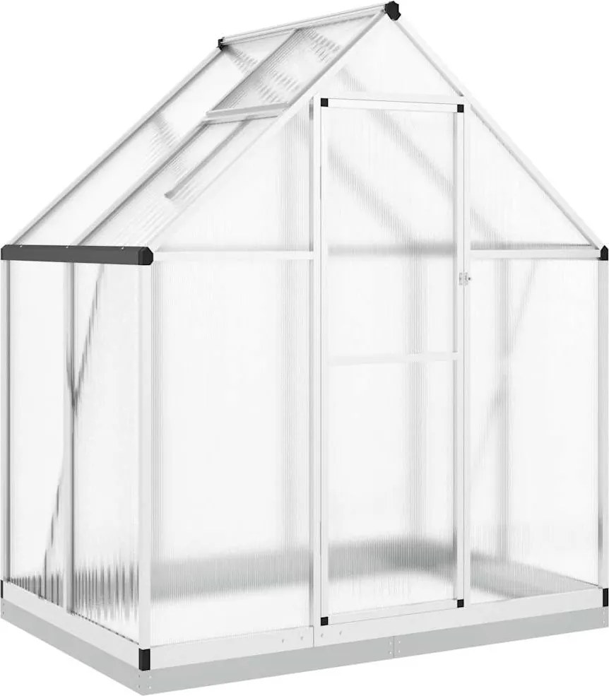 vidaXL Sere cu cadru de bază, argintiu, 169x114x202 cm, aluminiu