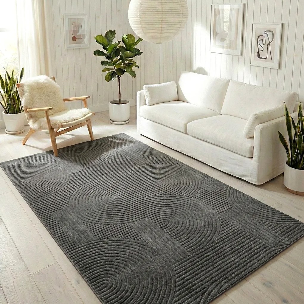 Covor camera antiderapant Welsoft, 120x180 cm, acolade antracit