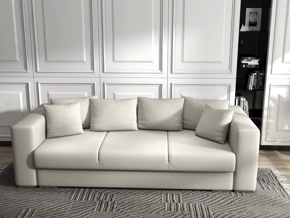 Canapea extensibilă dumonde cu ladă de depozitare si sezut confortabil din spuma high-density, Gloria Enjoy Beige 240x100 cm
