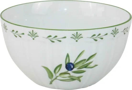 Bol stil Mediterraneean verde , din portelan , "Oliv"