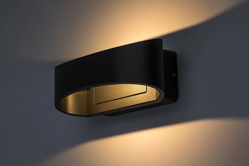 Aplica LED perete exterior IP54 Gerla negru