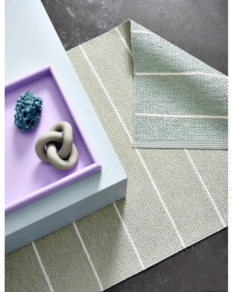 Covor tip traversă pentru interior și exterior verde deschis 70x180 cm Carl Sage – Pappelina