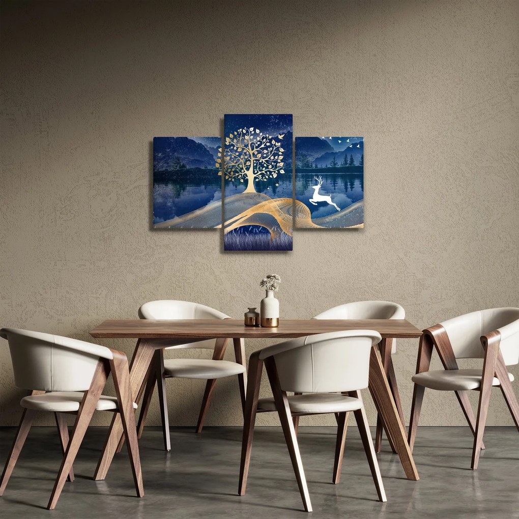 Tablou - Cerbi în luna plină (90x60 cm)