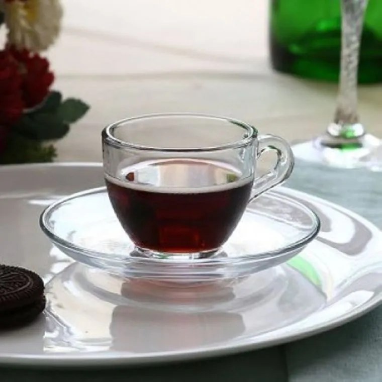Set servire ceai sau cafea, 12 piese, 6 persoane, Basic