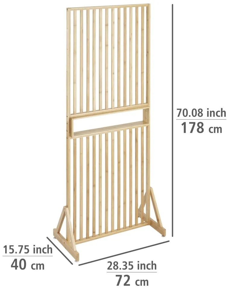 Paravan în culoare naturală din bambus Kailua – Wenko