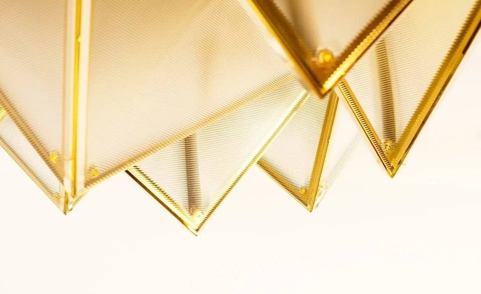 Plafoniera tridimensionala origami pliat complex PYRAMIDS