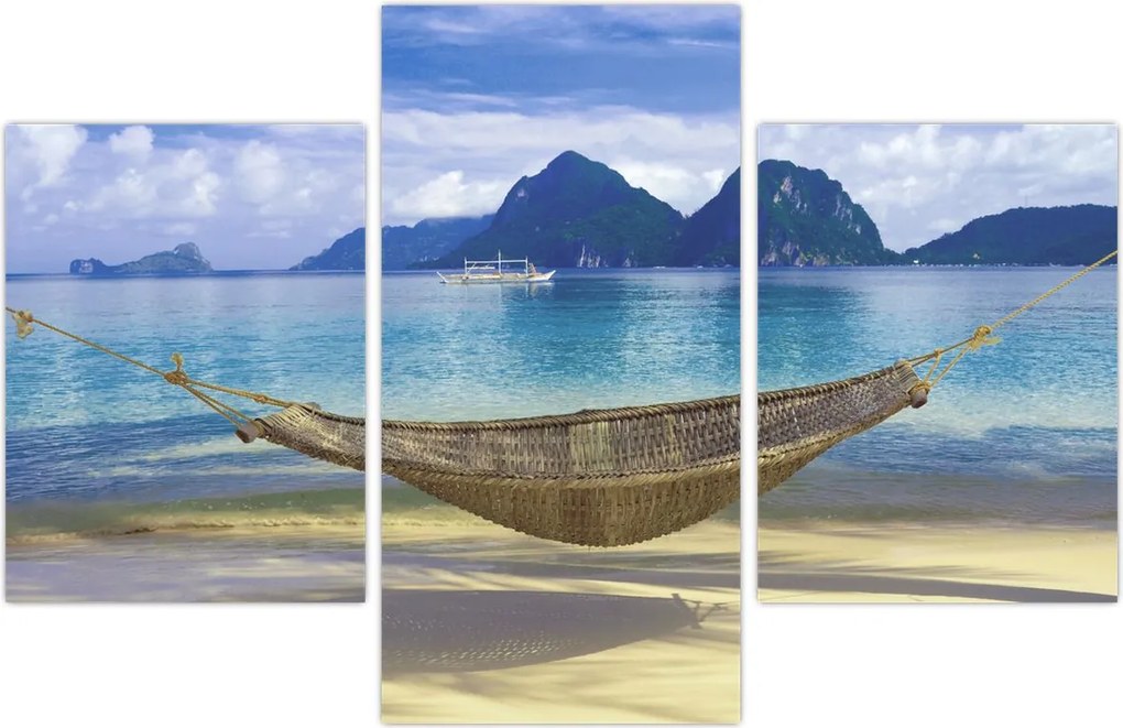 Tablou - Hamac pe plajă (90x60 cm)